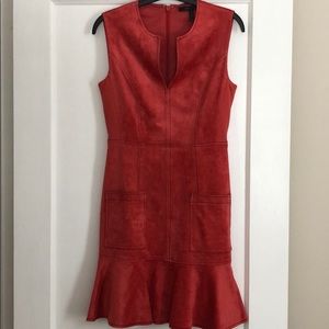 BCBGMAXAZARIA  Gilli sleeveless faux suede dress 2